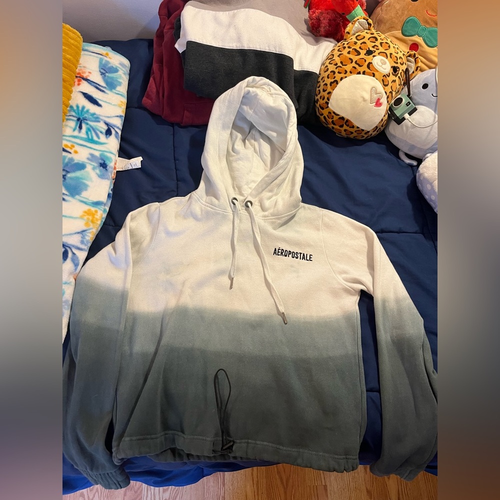 Aeropostale ombré/wash hoodie, cinch bottom